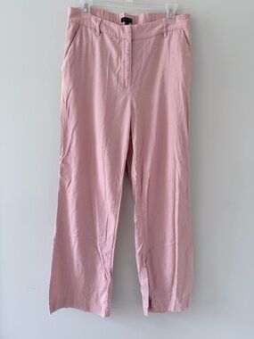 Violets & Roses Light Pink Straight-Leg Pants